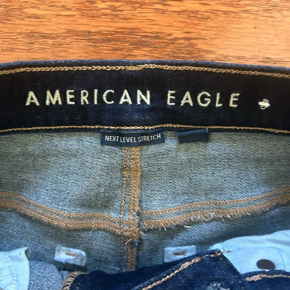 American Eagle Next Level Stretch Super Hi Rise Flare Jeans 4R - Picture 4 of 12